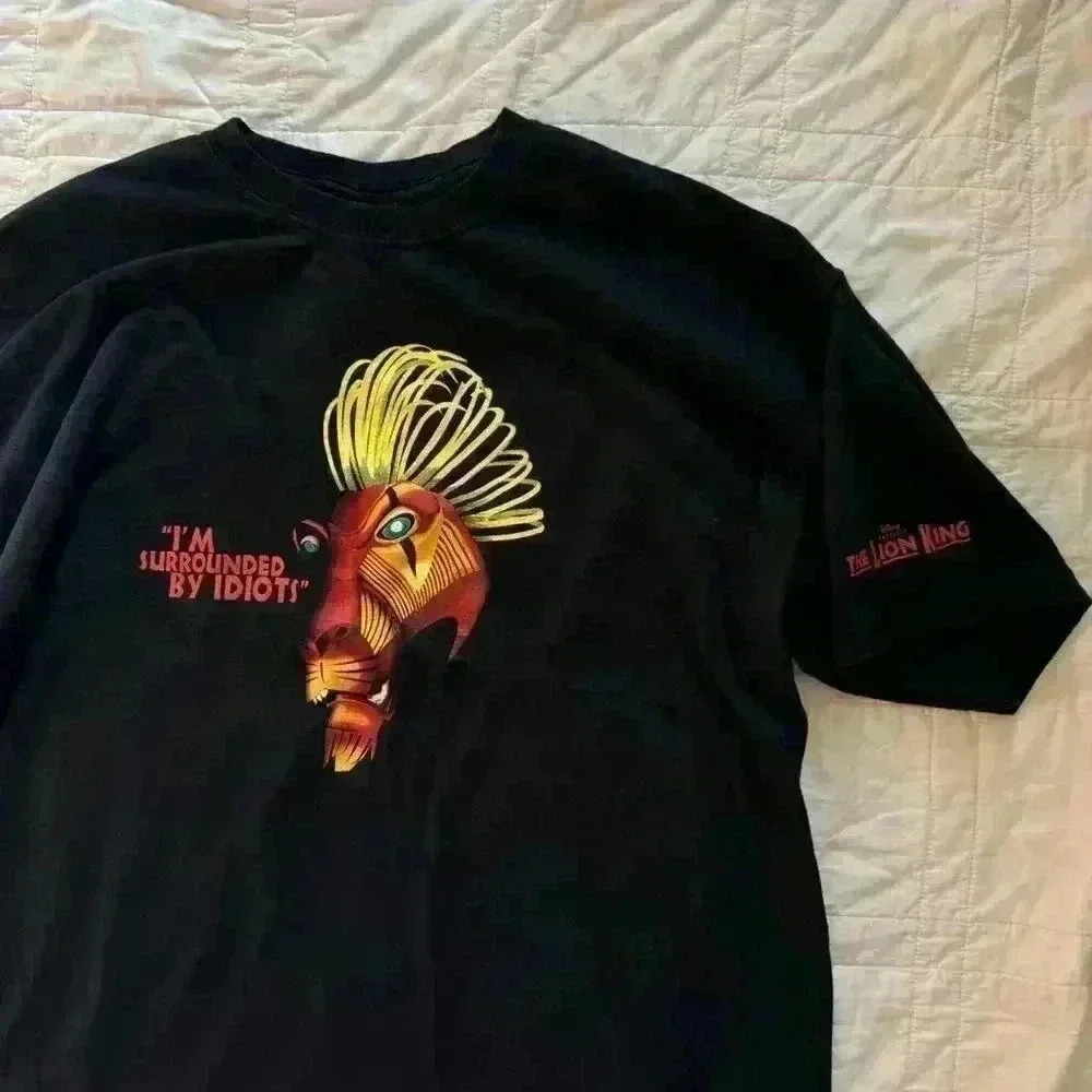 Lion king musical Black graphic cotton tee‎ men’s XL short sleeve crew neck